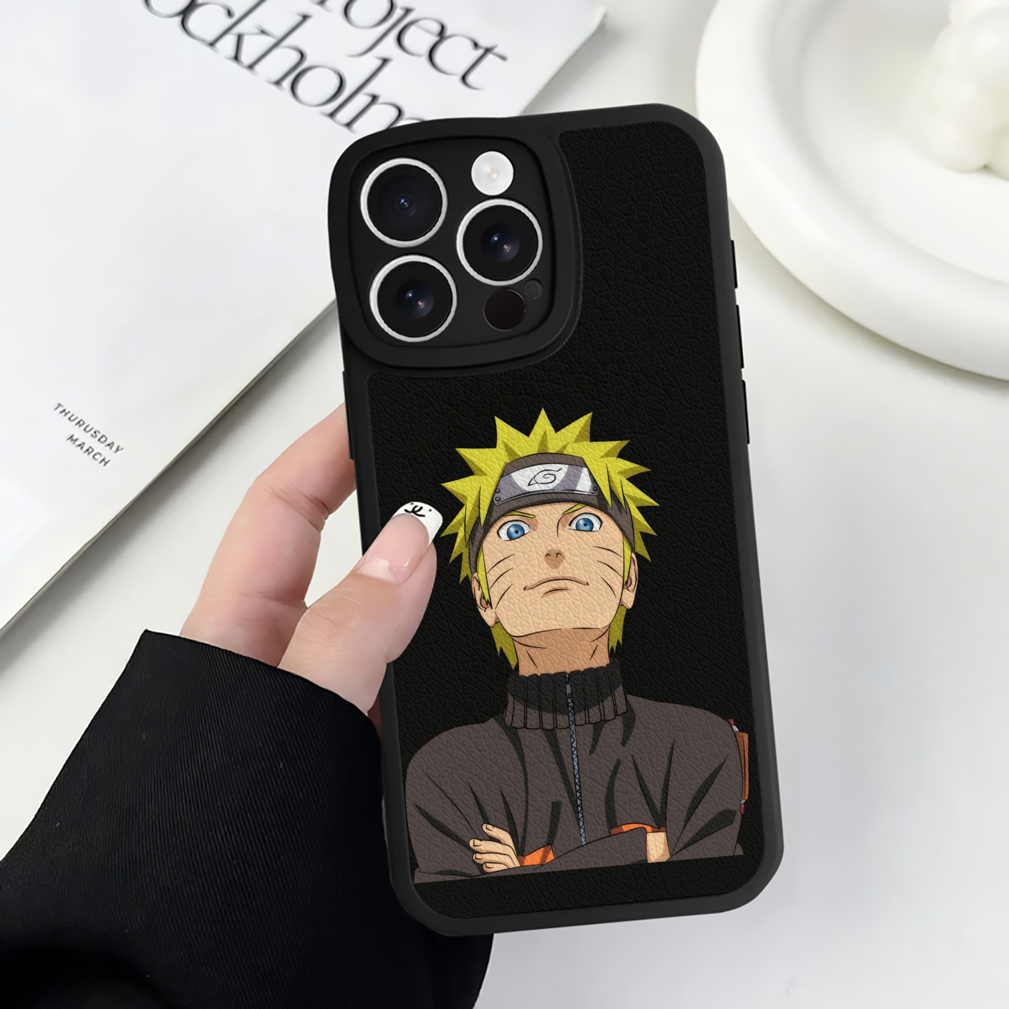 （画像用） NARUTO -ナルト- うずまき ナルト Uzumaki Naruto 【iPhone 16シリーズ対応】シリコンスマホケース（レザー調） 材質：シリコン